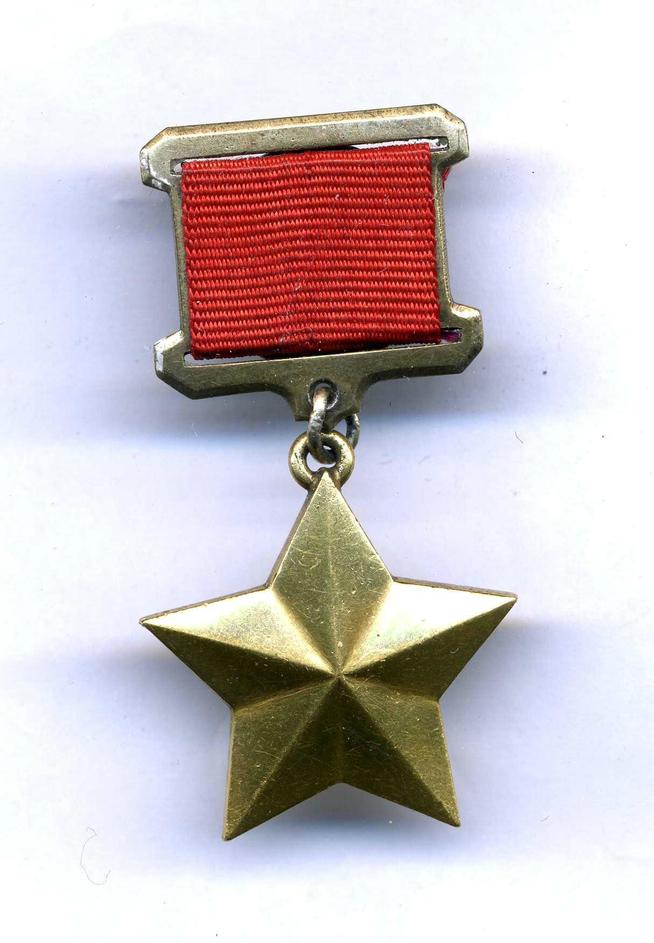 Фото №96185. Медаль наградная "Золотая Звезда" М.Г.Сыртлановой  