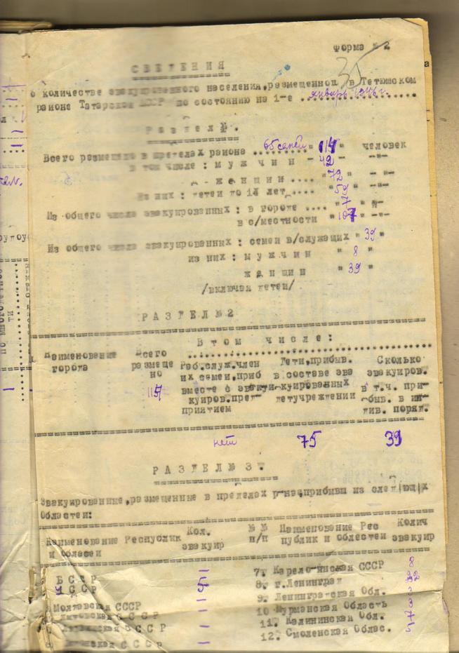 Эвакуированное население на 01.001.1946 —1::О количестве эвакуированного населения g2id106386