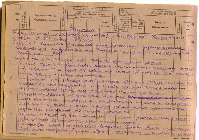 колхоз ударник 001обращ Сталина:: 1943 год… О сборе средств на новые боевые машины… g2id106804