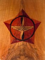 Открытка декоративная. Казань. 1977. Дерево, металл, бумага, лак