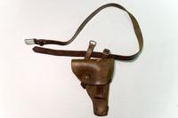 Кобура для пистолета. СССР. 1940-е. Кожа, металл