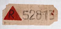 Номерной знак Куприянова Н.И. - узника Бухенвальда. 1944-1945 годы. Ткань