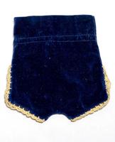 Кисет для махорки. СССР. 1940-е.Бархат, тесьма.