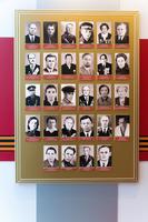 Мемориал памяти боевой и трудовой славы. Стенд с фото медицинских специалистов ГИДУВа - участников Великой Отечественной войны.