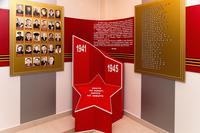 Фрагмент экспозиции мемориала памяти боевой и трудовой славы посвящен участникам Великой Отечественной войны.2014