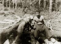 Фото. Студенты КАИ на лесозаготовках. 1944