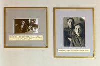 Фрагмент стенда: Фото. Шамсивалиев Нури у аппарата Морзе. Июнь 1941  Фото. Мартынов и Шамсивалиев. 1950 