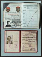 Комсомольский и студенческий билеты Богомольной З.Б. 1930-е