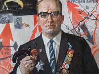 Картина. Якупов Х.А. (1919-2010). Портрет комбата В.Мысина. 1968-1975. Холст, масло