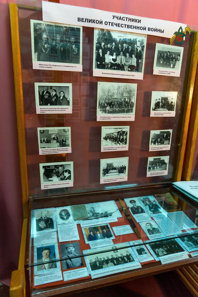 Фрагмент экспозиции музея, посвященный ветеранам Великой Отечественной войны::МБУ «Краеведческий музей «Дружбы народов» с. Ципья g2id3025