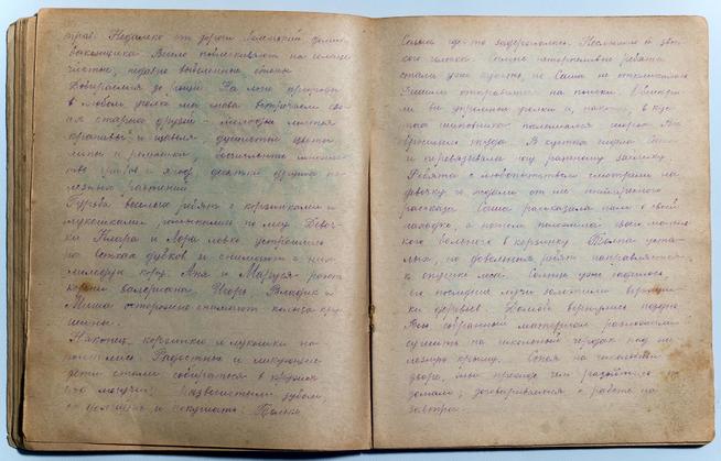 Тетрадь с материалами о Мамадышской базовой начальной школы в годы Великой Отечественной войны. 1940-е::МБУ «Мамадышский краеведческий музей». 2014 g2id17173