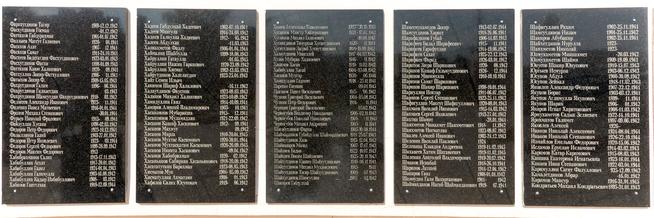 Мемориальные доски со списками погибших. Парк Победы. Кукмор. 2014::Кукморский район g2id2325