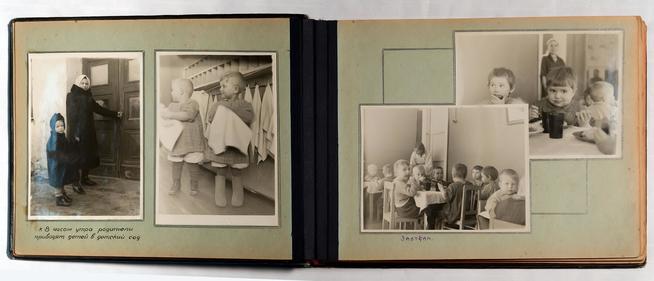 Альбом. Фото. Завтрак в детском саду завода № 237. 1940-е::Музей боевой и трудовой славы КОМЗ в пос. Дербышки g2id37900