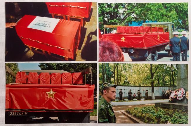 Фото. Перезахоронение останков воинов, найденных в Кингипсеппском районе Ленинградской области. 2009::МБУК «Заинский краеведческий музей» g2id20094