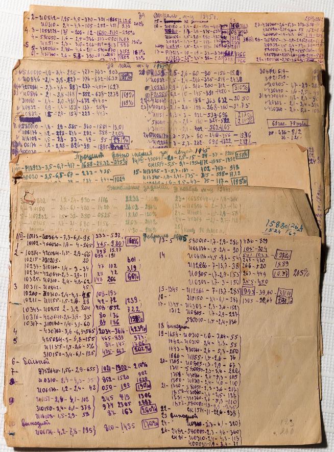 Дневник Титаренко А.Ф. о выполненных заданиях на производстве. 1944-1945::Музей национальной культуры в НКЦ Казань g2id44207