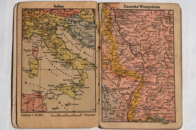 Трофейная немецкая карта, привезенная Гилязевым Х. - участником Великой Отечественной войны. Германия. 1940-е годы::Хиический завод имени Л.Я.Карпова g2id22583