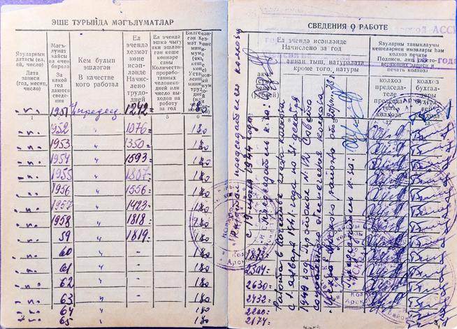 Трудовая книжка Галиева Ф.А. 1961 – 1993::Личный архив Галиева Файзи Ахметовича g2id4765