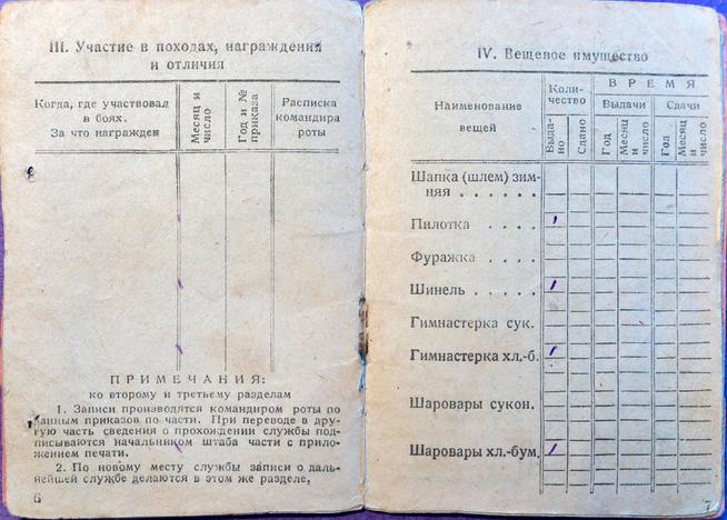 Красноармейская книжка рядового курсанта Галиева Ф.А. 1943 ::Личный архив Галиева Файзи Ахметовича g2id4789