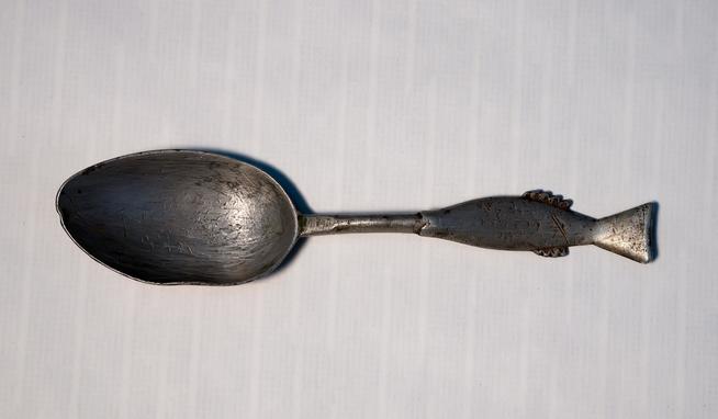 Ложка солдатская. СССР. 1941-1945 годы. Алюминий::МБУК «Муслюмовский краеведческий музей» g2id32584