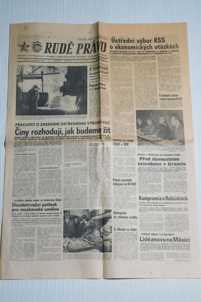 Газета «RUDÉ PRAVO». Чехословакия. 1975::МОУ «СОШ №9». Музей боевой славы Героя Советского Союза Н.Ф.Кайманова g2id28608