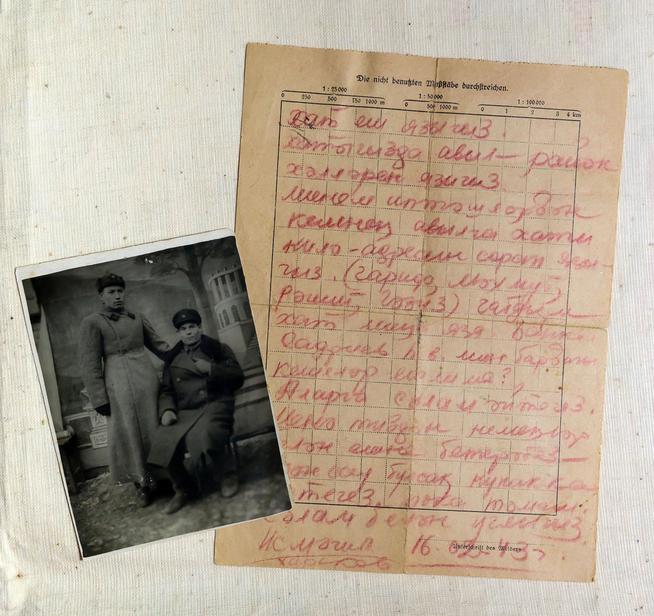 Письмо Нугуманова И. и его фото с Хуснутдиновым Д.Х., участники Великой Отечественной войны. удалить::МБОУ «Кутлу-Букашская средняя общеобразовательная школа» Рыбно-Слободского муниципального р-на РТ g2id8555