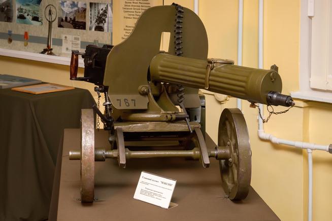 Станковый пулемёт «Максим» образца 1910г.::Музей истории и боевой славы автомобильных войск g2id31142