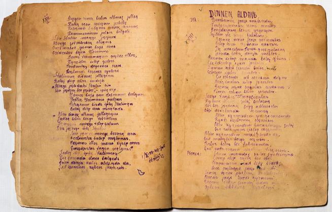 Песенник Ахтямова Р.Ш. – погибшего участника Великой Отечественной войны. 1939-1941. С. 8-9::МБУ «Мемориальный центр Черемшанского муниципального района РТ» g2id87458