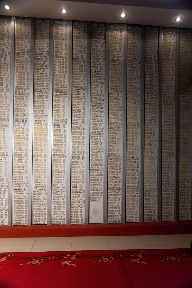 «Стена скорби»-фрагмент экспозиции Мемориального центра,посвященный черемшанцам,погибшим в годы Великой Отечественной войны.2014::МБУ «Мемориальный центр Черемшанского муниципального района РТ» g2id87678