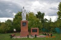 Памятник со списками павших земляков в д. Малые Кармалы  Камско - Устьинского района. 2014