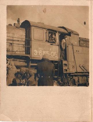 Паровоз на станции Буа Казанской железной дороги. 1942::Фото для статей предоставлены МБУ «Буинский краеведческий музей» g2id88995