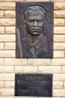 Барельеф Шабалина Б.С. - Героя Советского Союза. Мемориальная стена Героям Советского Союза. Агрыз. 2014
