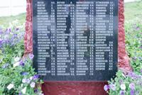 Список погибших в годы Великой Отечественной войны на постаменте памятника работникам локомотивного депо. Агрыз. 2014