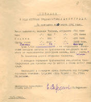 Справка инструктора промышленного отдела Обкома ВКП(б) Е. Сафоновой. 11 марта 1942 года