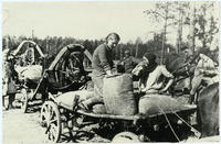 Фото. Сдача хлеба государству. 1943  На ссыпном пункте Высокогорского района ТАССР