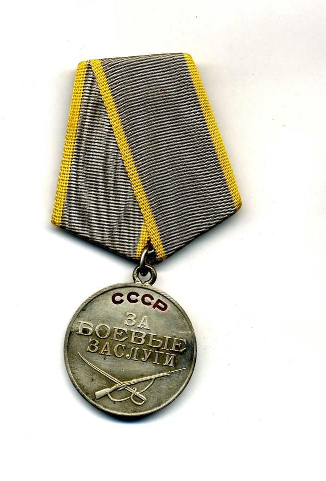  Медаль наградная  ʺЗа боевые заслугиʺ Ш.Ф.Маннурова ::Награды g2id95755