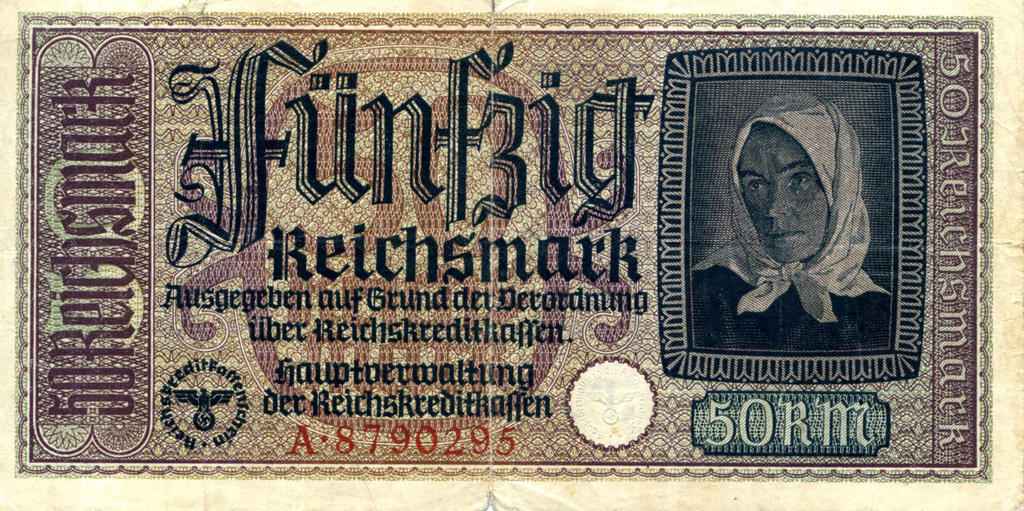 Фото №96369. Денежный знак. 50 рейхсмарок. Германия. 1940 (лицевая сторона)