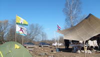 Палаточный лагерь поискового отряда в Сычевском районе Вахты Памяти 2013 года