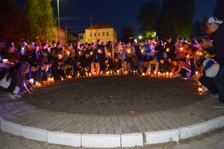 Факельное шествие в Камском Устье