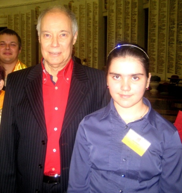 Иркя Шайхутдинова вместе с актёром Владимиром Конкиным