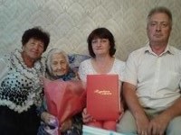 Жительницу Куйбышевского Затона Губайдуллину Галиму Хабибулловну поздравили с 95-летием