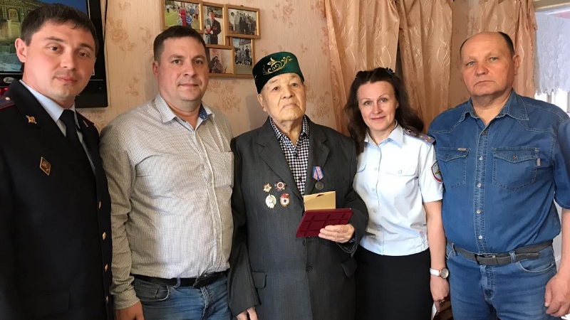 Чествование ветерана Великой Отечественной войны, пенсионера МВД Галиуллина Хакима Каримовича