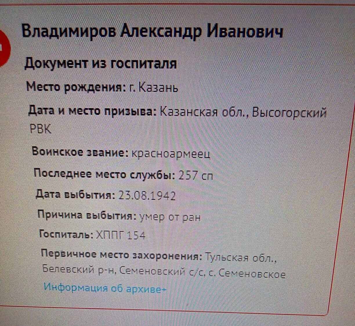 Место захоронения