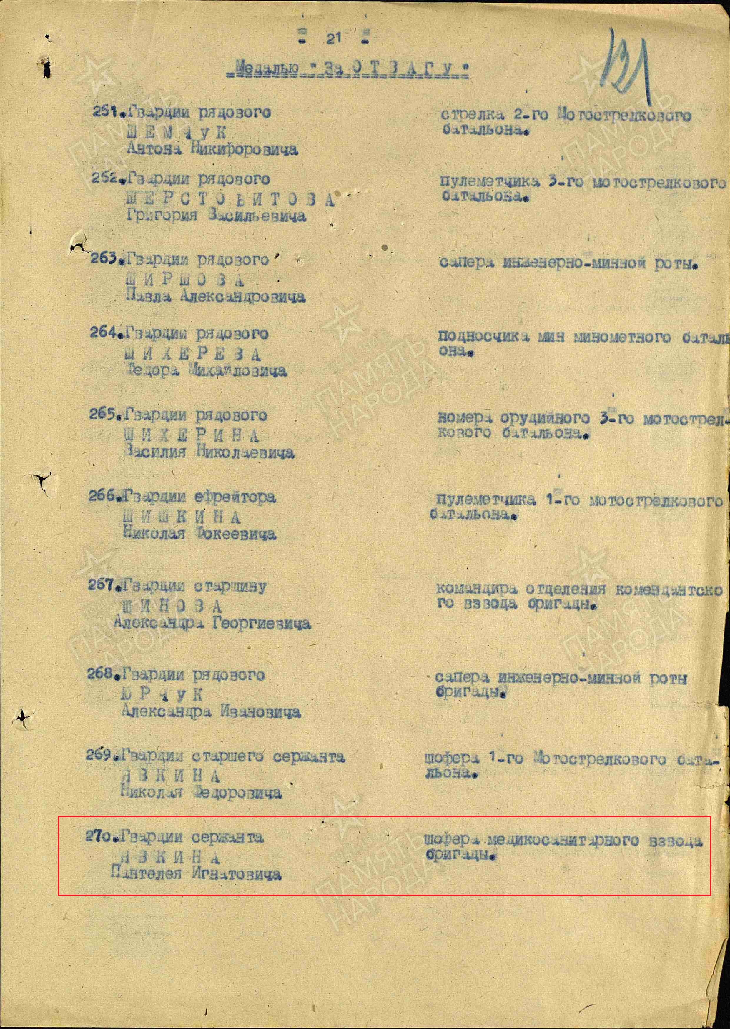 список награжденных