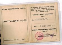Медаль "ZWYCIESTWO I WOLNOSCI 1945" (ПОБЕДА и СВОБОДА) (№482/DK, 24.02.1966)